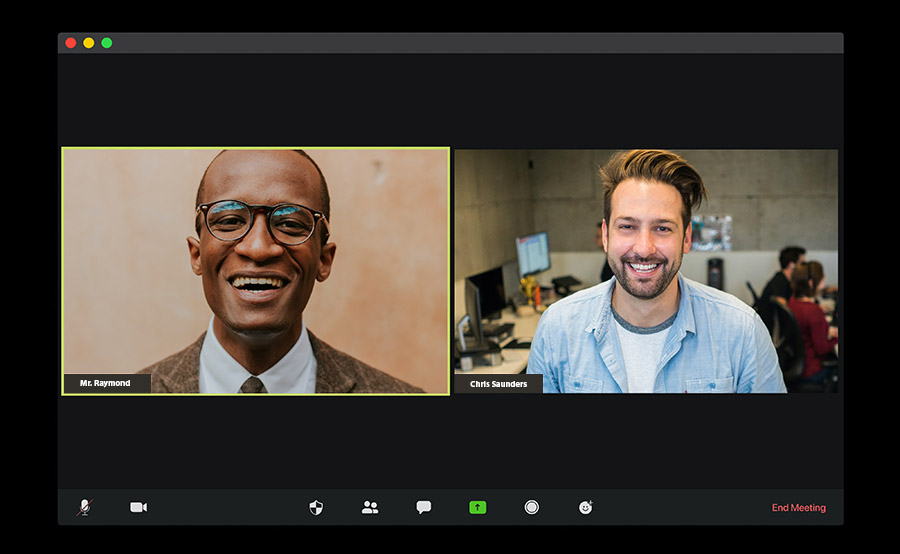 Teacher and student in video chat